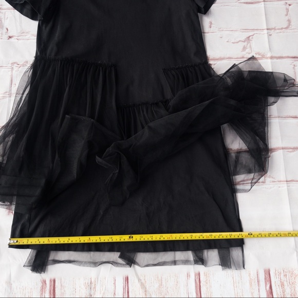 JNBY Women's Black Dress with Asymmetrical Tulle Design - Size Medium - Picture 14 of 14